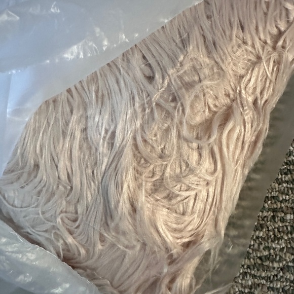 NEW Shiraleah Shag Pillow - Blush - Picture 4 of 5